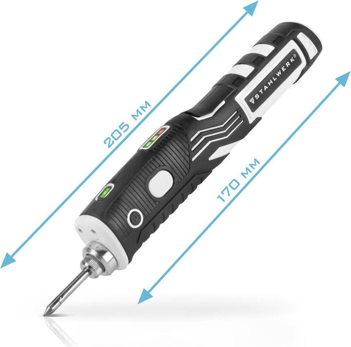 Actual product image Stahlwerk BLK-8 ST cordless soldering iron with 8 watt power, 480°C peak temperature