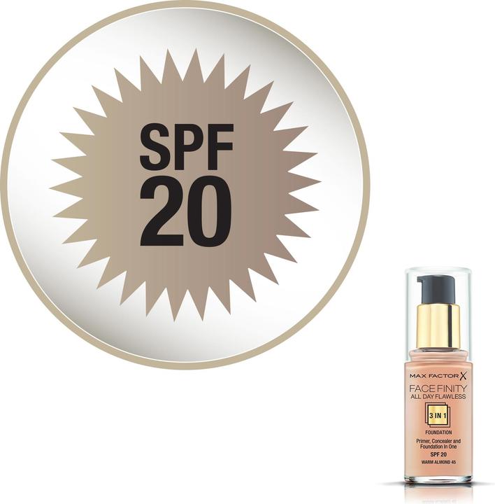 Actual product image Max Factor PODKŁAD FACE FINITY 3-IN-1 45 (Warm Almond)