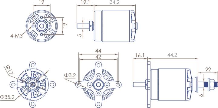 Produktbild Planet-Hobby joker 3536-6,5 v3 1120 kv brushless motor