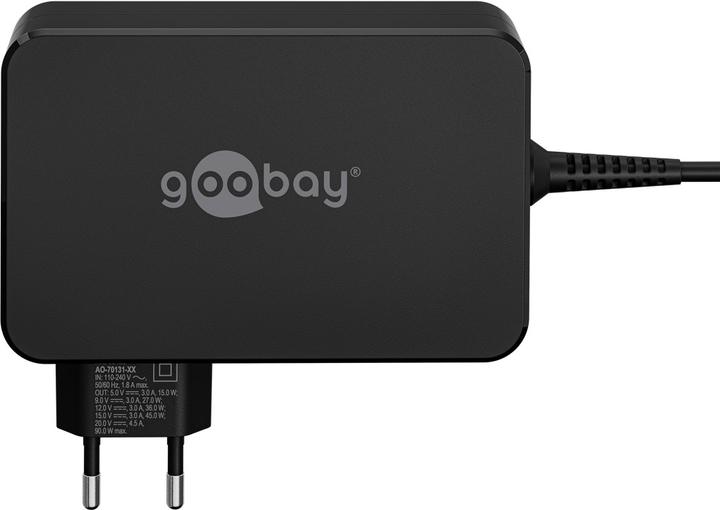 Actual product image Goobay USB-C charger for laptops 90 W black (90 W)