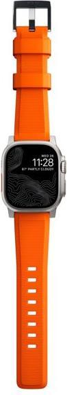 Immagine prodotto Nomad Cinturino rugged -ranneke, Apple Watch 49 / 45 / 44 /, oranssi / hopea (45 mm, 44 mm, 42 mm, 49 mm, Materiale sintetico, Apple Watch Series 9)