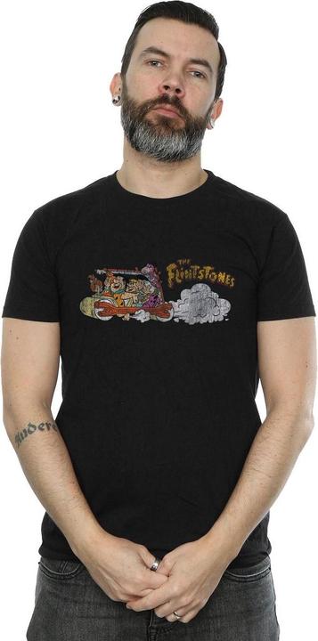 Produktbild The Flintstones Family Car Distressed TShirt (XXL)