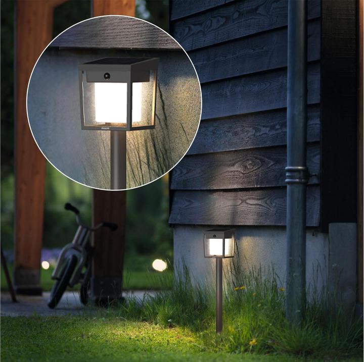 Immagine prodotto Philips Lighting 929004631801 Blaise Solar-Aussenstandleuchte 1.5 W Warmweiss An (250 lm, IP44)