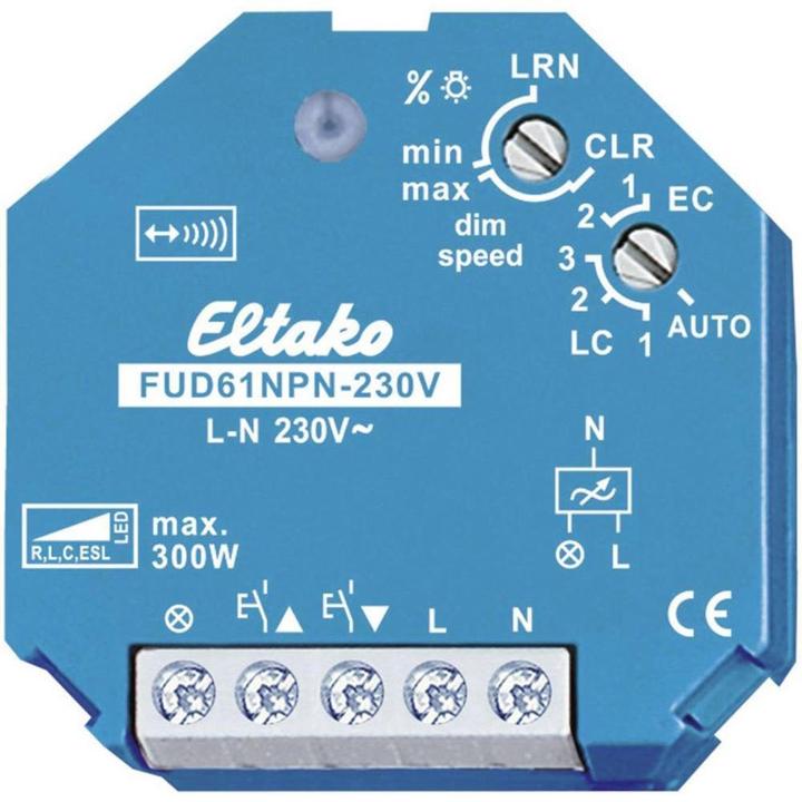 Actual product image Eltako FUD61NPN-230V Wireless actuator universal dimmer switch UP max 300W (Dimming actuator)