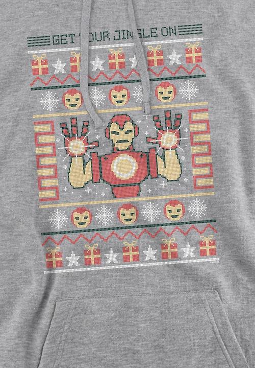 Actual product image Iron Man Mens Christmas Sweater Hoodie (M)