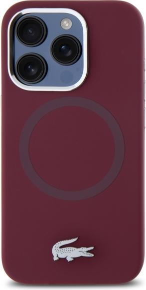 Produktbild Lacoste LCHMP15LSMAR iPhone 15 Pro 6.1" bordeaux hardcase Silicone Croco Logo MagSafe (Apple iPhone 15 Pro)