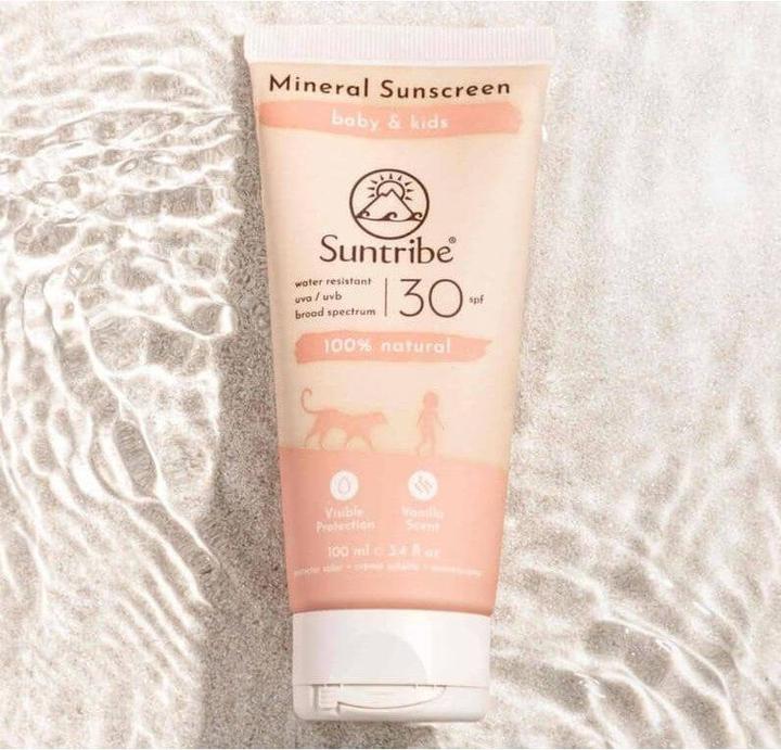 Actual product image Suntribe Mineralische Bio-Sonnencreme Kids 100ml (Suntan cream, SPF 30, 100 ml, 1 g)