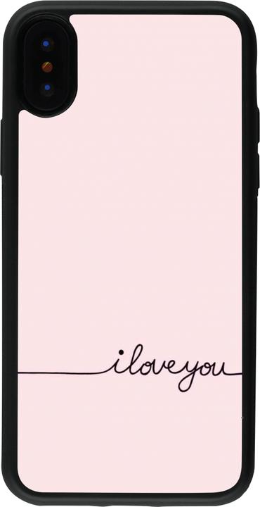 Immagine prodotto PhoneLook Copertina in silicone nero San Valentino 2023 scritta i love you (Apple iPhone XS, Apple iPhone X)