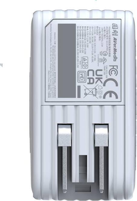 Produktbild AVerMedia Ladedock, EliteGO (GC313Pro) White, 100W GaN, HDMI (Mac)