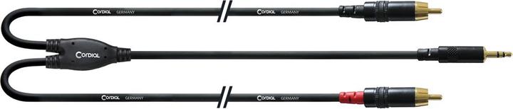 Actual product image Cordial CFY WCC-LONG - Stereo 3.5mm -> 2x Cinch connection cable (0.90 m, 3.5mm jack (AUX), Cinch)