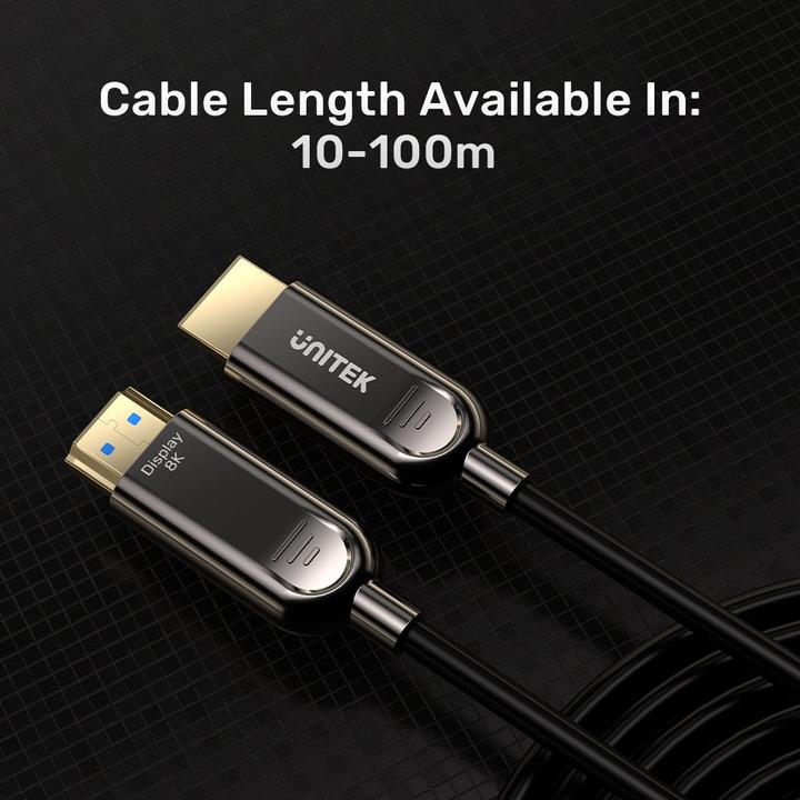 Actual product image Unitek Optical cable HDMI 2.1 AOC C11085GY01-15M (15 m, HDMI)