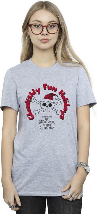 Image du produit Disney - T-shirt THE NIGHTMARE BEFORE CHRISTMAS GHOUISHLY FUN HOLIDAYS - Femme (L)