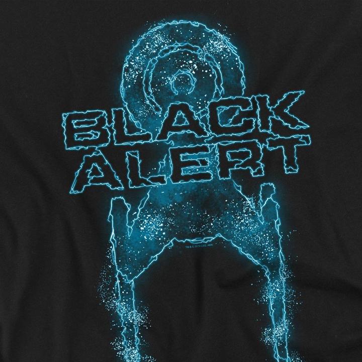 Actual product image Universal Textiles Mens Black Alert T-Shirt (L)