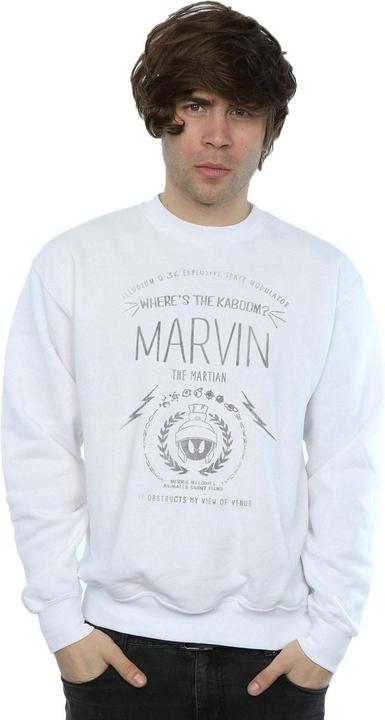 Actual product image Looney Tunes Mens Marvin The Martian Where's The Kaboom Sweatshirt (XL)