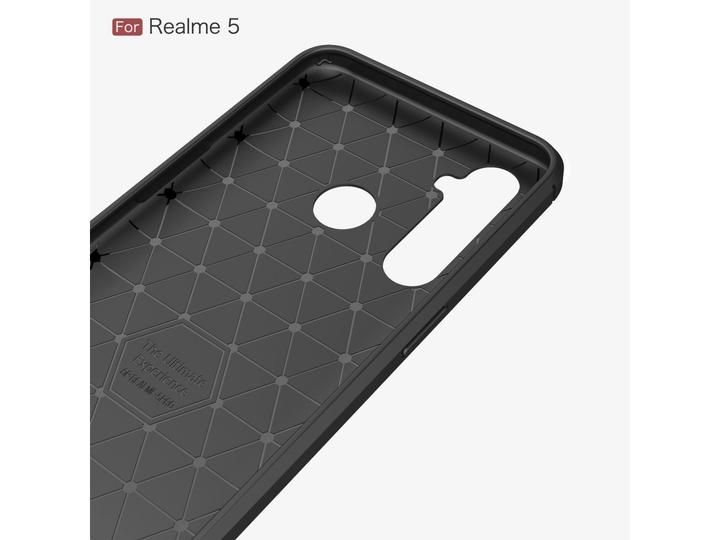 Produktbild Screenguard Realme 5 Hülle Carbon Brushed Soft TPU (Realme 5)