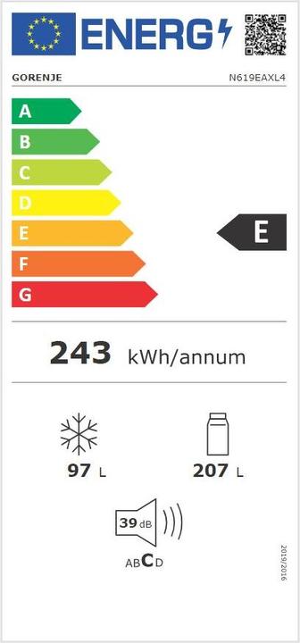 Energie-Label Gorenje N 619EAXL4 (304 l)