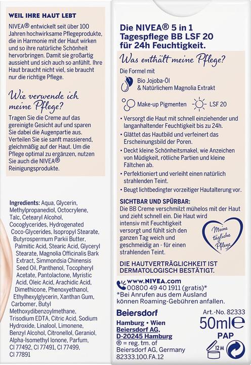 Actual product image NIVEA 24h 5 In 1 Day Cream BB (Light skin type)