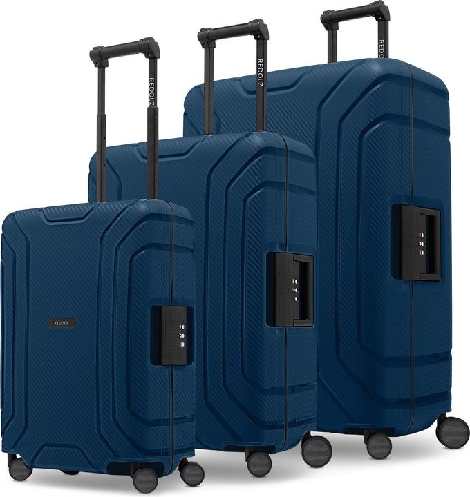 Redolz Essentials 15 4-Rollen Kofferset 3-tlg. mit Dreipunkt-Verschluss (210 l, XL (ab 115l))