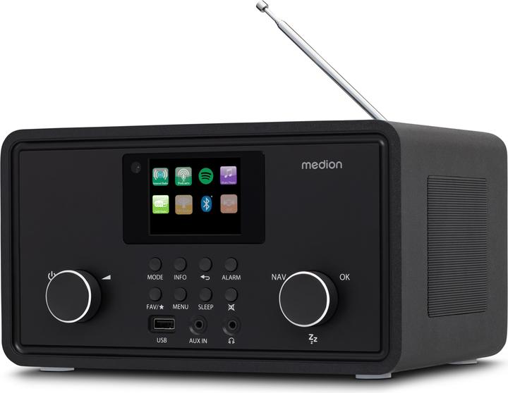 Image du produit Medion MD 88069 Radio Internet noir (Webradio, DAB+ DAB, AM, FM, Bluetooth, WiFi)