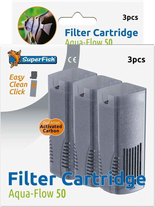 Image du produit SuperFish Cassette de rechange pour Aquaflow 50, 3 pièces, type de produit (Filtres internes)