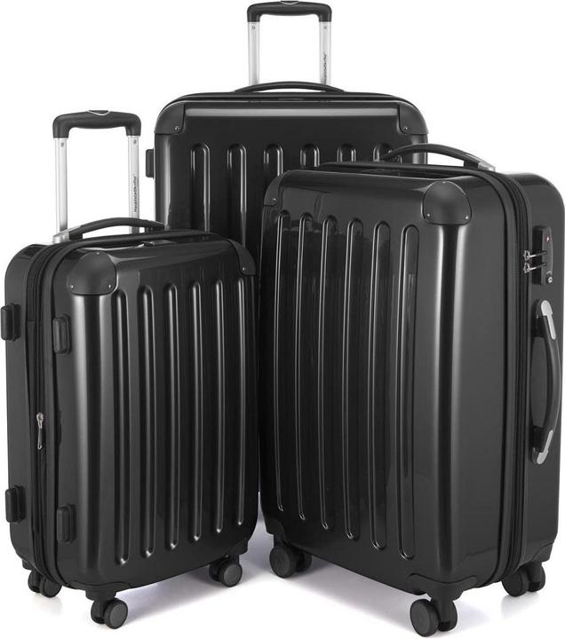 Hauptstadtkoffer Alex - Kofferset TSA Schwarz, S/M/L (119 l, Handgepäck (bis 50l), M (50 - 90l), L (90 - 115l))