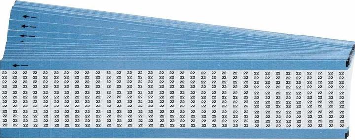 Actual product image Brady Cable labelling cards made of vinyl film, numeric miniature legend