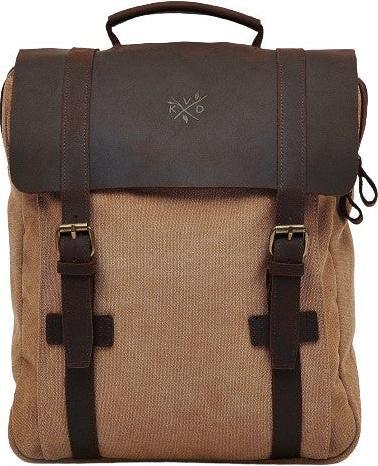 Produktbild Only-Bags.Store Segeltuch-Rucksack, strapazierfähiger Leder-Rucksack, stilvolle 15in Laptop-Tasche, ästhetische (14 l)