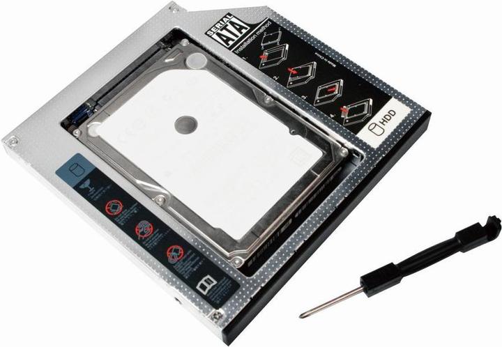 Produktbild LogiLink Gehäuse für eine zweite Laptop-Festplatte 9,5 mm SATA-Festplatte