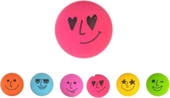 Produktbild Trendhaus CHILL AND SMILE Bouncing-Ball Rubber, Ø 6cm, 6-fach sortiert