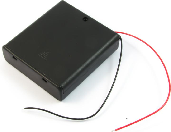 Produktbild Purecrea Batteriefach / Batteriehalter 4xAA mit Anschlusskabel und Schalter