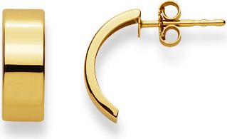 Actual product image Natsumi Schmuck Ear studs yellow gold 18K/750 flat (750/18 K Yellow gold)