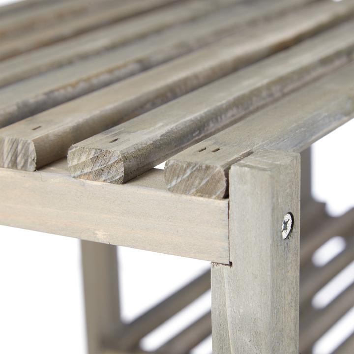 Actual product image Relaxdays Grey Wooden Flower Rack