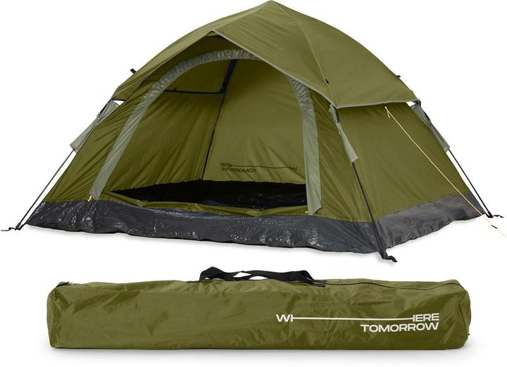 Where Tomorrow Wurfzelt 3 Personen - Grün, Anzahl Personen: 3 (Tente instantanée, 3.10 kg, 3 personnes)