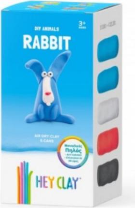 Produktbild TM Toys Hey clay 440024 Constructions with clay (with Ios & Android App function). Rabbit - Air Dry, 5 color