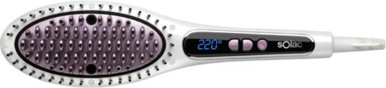 Produktbild Solac MD7401, Straightening brush, Warm, 220 °C, Black, Purple, White, Ceramic, 1 pc(s)