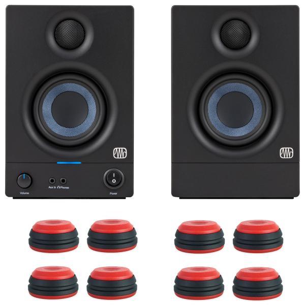 PreSonus Eris 3.5 II Gen Lautsprecher mit Boxen-Füsse in rot (Aktiv, Paar)