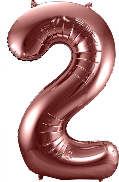 Produktbild Folat Folienballon Zahl 2 Bronze - 86 cm