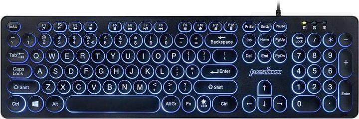 Immagine prodotto Perixx PERIBOARD-317 R DE B Tastiera cablata tedesca, QWERTZ Nero Beleu (DE, Cablato)