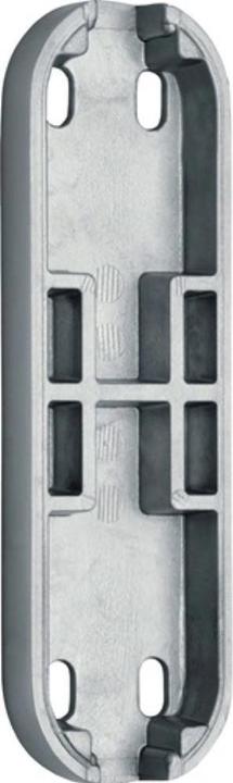Actual product image Deni Base for door deadbolt Vario for surface-mounted bars silver anodised