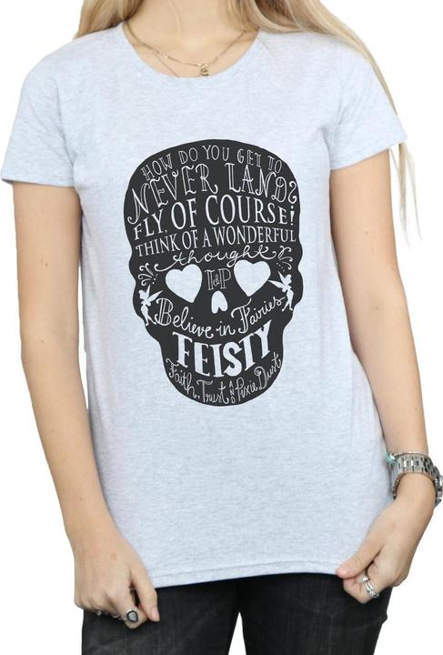 Actual product image Disney Womens/Ladies Tinker Bell Skull Cotton T-Shirt (L)
