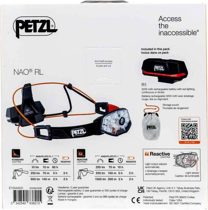 Actual product image Petzl Nao Rl (1500 lm)