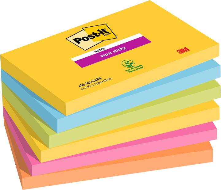 Actual product image Post-it Super Sticky Rio Notes (127 x 76 mm)