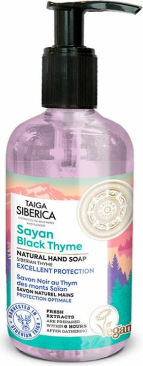 Produktbild Natura Siberica Taiga Sayan Schwarzer Thymian Handseife 300ml (Flüssigseife, 300 ml)
