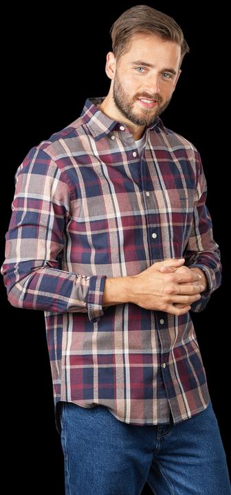Produktbild GANT Check Shirt Long Sleeve Plumped Red (L)