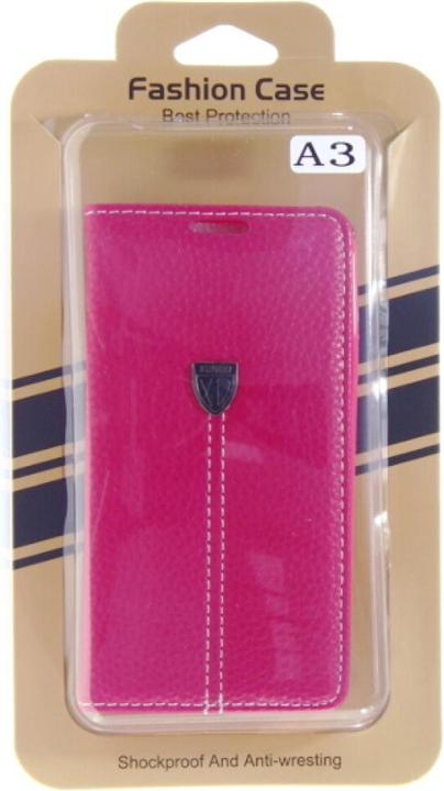 Produktbild OEM Book Case Fashion for Galaxy A3 - Pink (Samsung Galaxy A3)