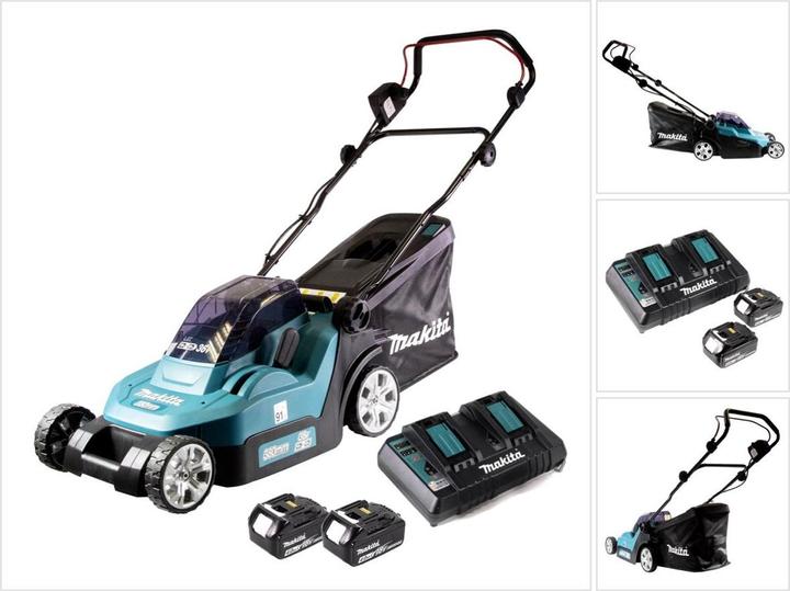 Actual product image Makita DLM382PM2 (Rechargeable battery operated)