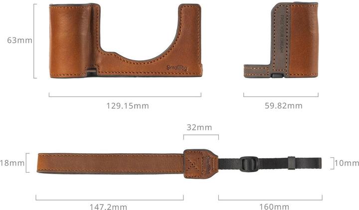 Image du produit SmallRig 5015 Camera Leather Case Kit for Sony Alpha 7C II / Alpha 7CR (Kamera Bereitschaftstasche)