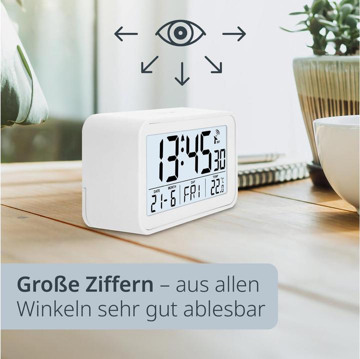 Produktbild ADE Funkwecker digital Weiss, Ausstattung