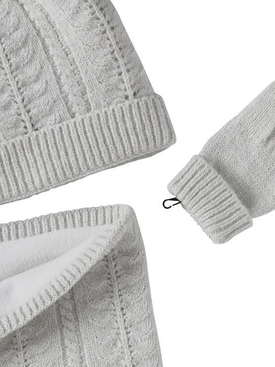 Actual product image Vertbaudet Girls' set: hat, round scarf & gloves