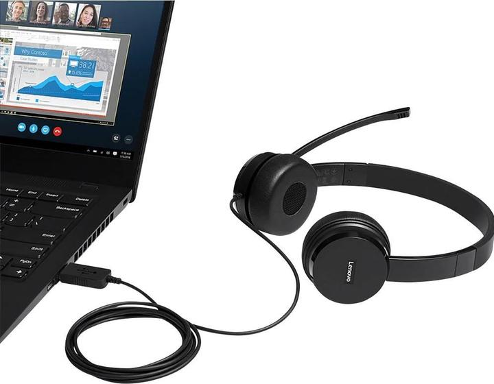 Actual product image Lenovo 100 Stereo (Cable, USB Type-B)
